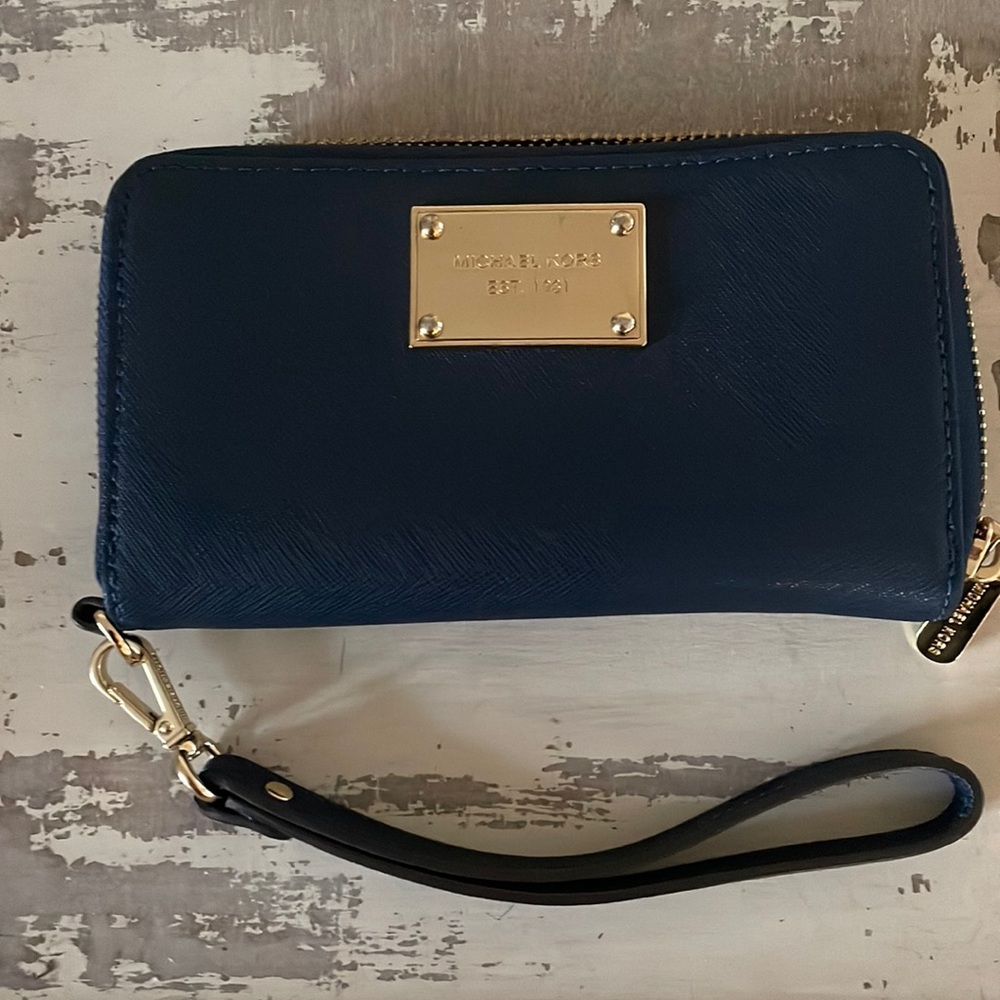 Michael Kors Navy Wristlet Wallet